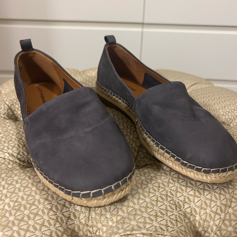 Lucky Brand Navy Suede Espadrille Slip-Ons